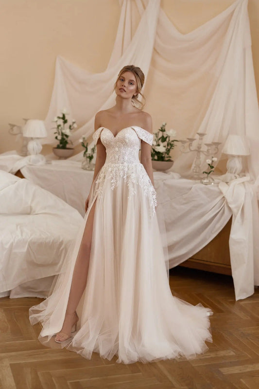 Alicia Wedding Dress Timeless Elegance Affordable Style - violetta - bridal