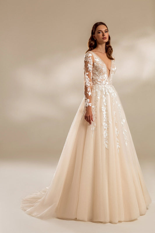 Amber Wedding Dress Timeless Elegance And Modern Chic - violetta - bridal
