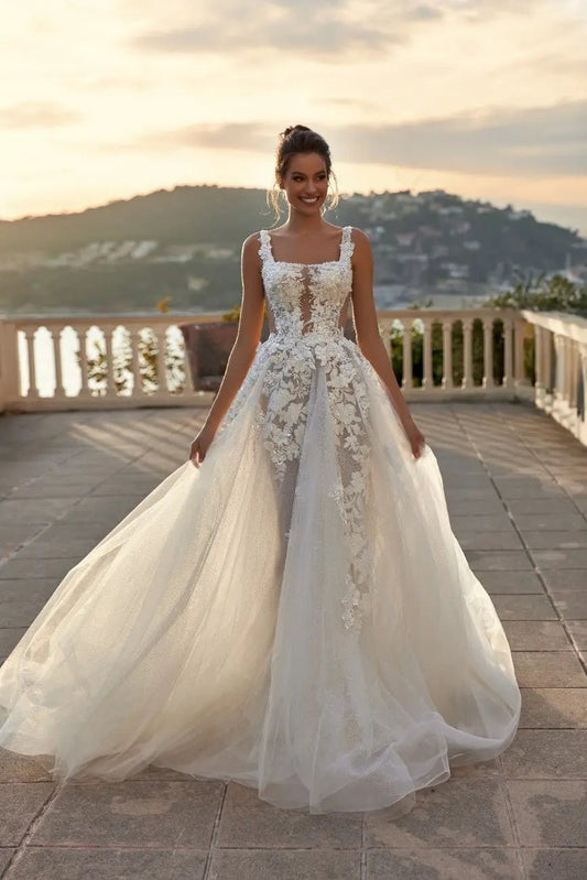 Amelia Exquisite Wedding Dress for Timeless Comfort - violetta - bridal