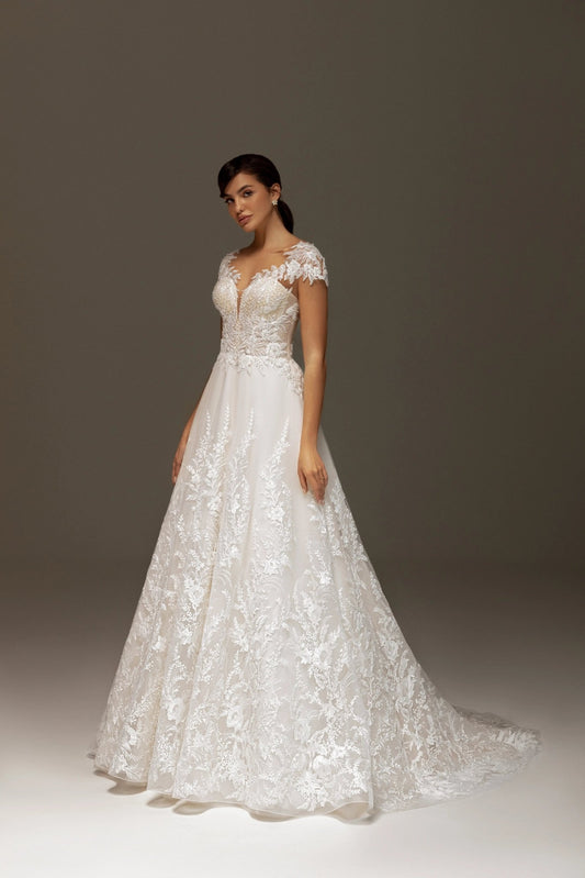 Antonia Romantic Regal A - line gown - violetta - bridal