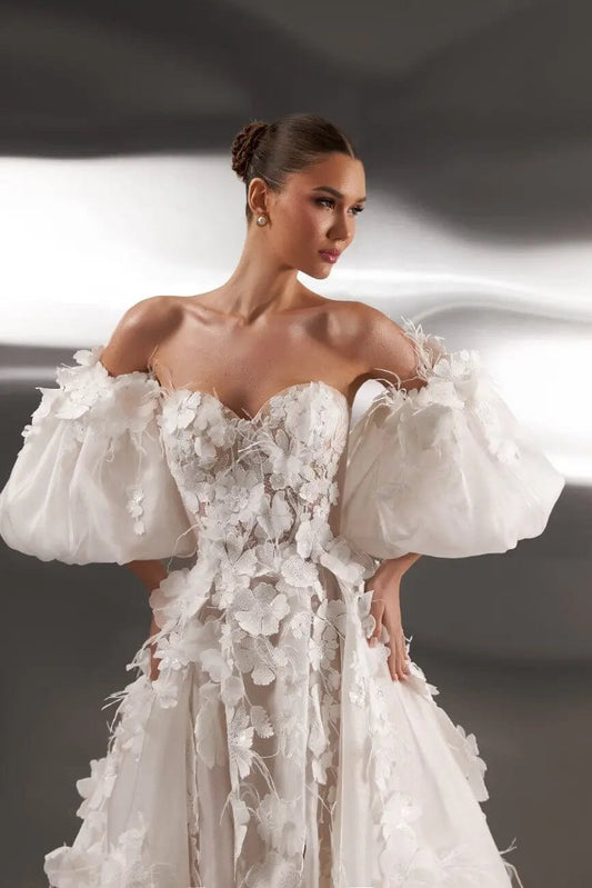 Audrey Wedding Dress Elegant Timeless Bridal Gown Grace - violetta - bridal