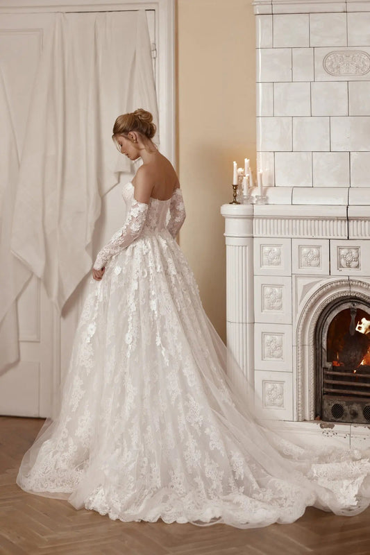 Carmen Wedding Dress Timeless Romance Modern Elegance - violetta - bridal