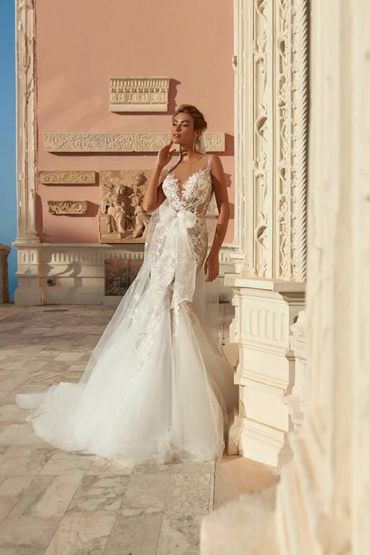 Darcia Dress Elegant Comfort With Unique Delicate Details - violetta - bridal