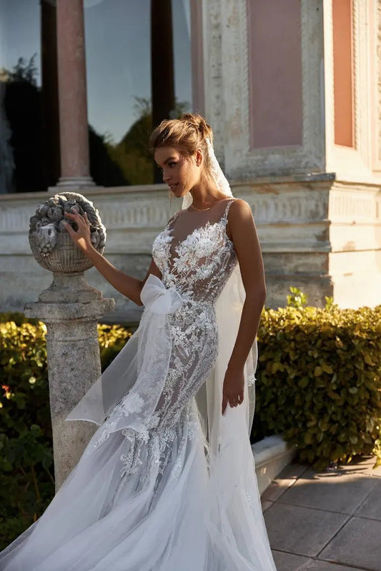 Darcia Dress Elegant Comfort With Unique Delicate Details - violetta - bridal