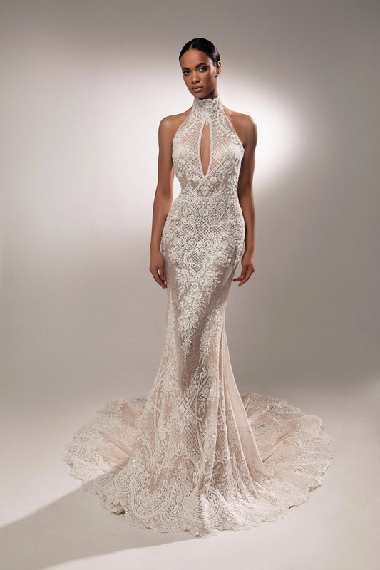 Deborah fitted silhouette lace bridal dress - violetta - bridal