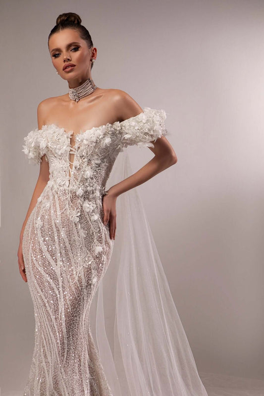 Eva elegant and exclusive wedding dress - violetta-bridal
