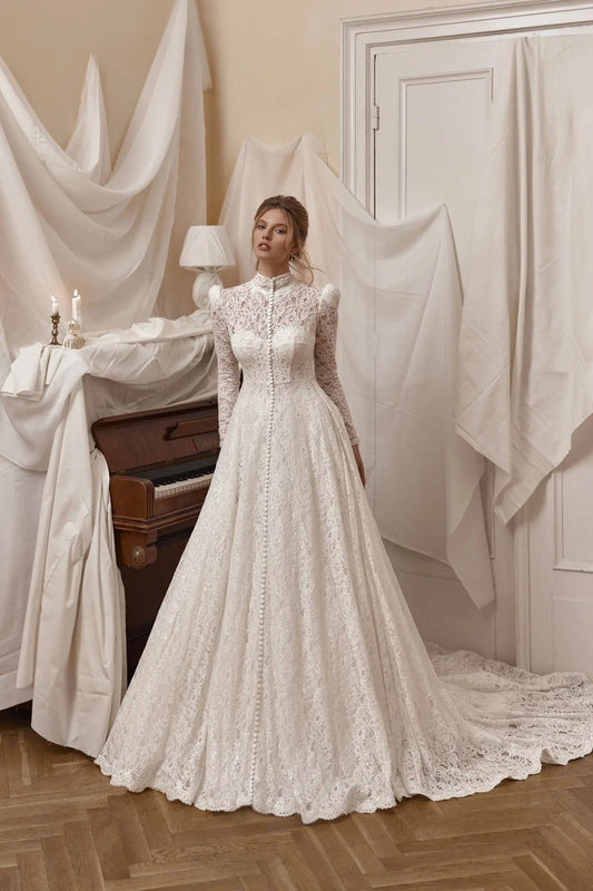 Francesca classic lace wedding gown - violetta - bridal