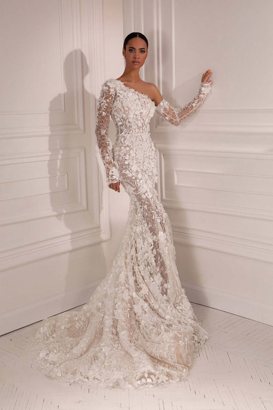 Harper asymmetrical bridal dress - violetta - bridal