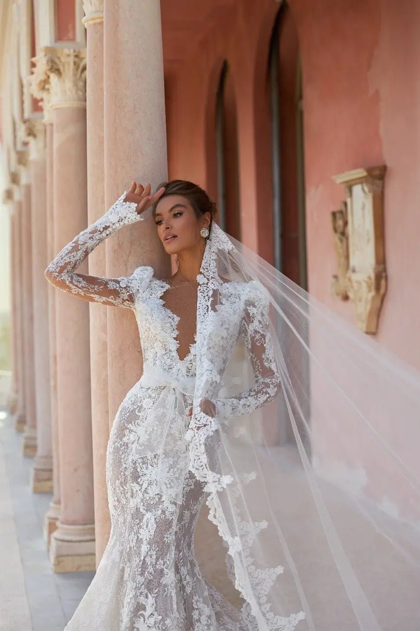 Heidi fitted silhouette bridal dress exclusive chantilly lace - violetta - bridal