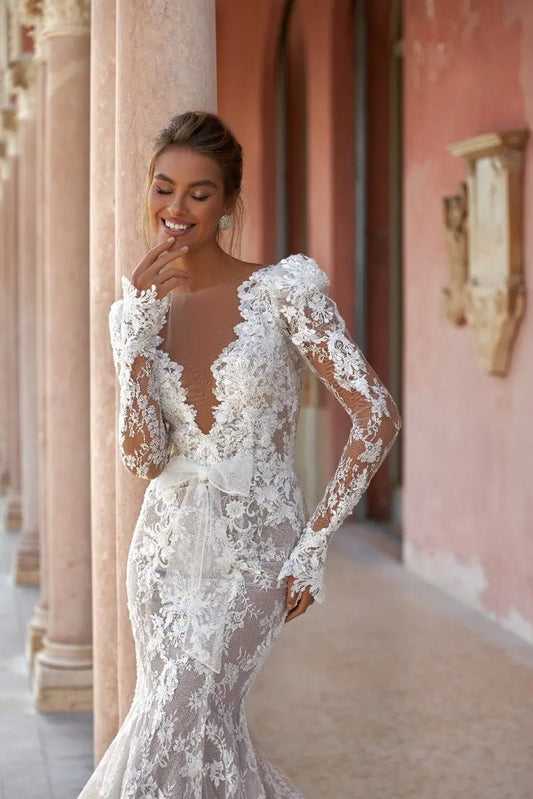 Heidi fitted silhouette bridal dress exclusive chantilly lace - violetta - bridal