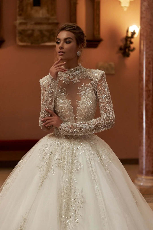 Jasmin ball gown dress with cape - violetta - bridal