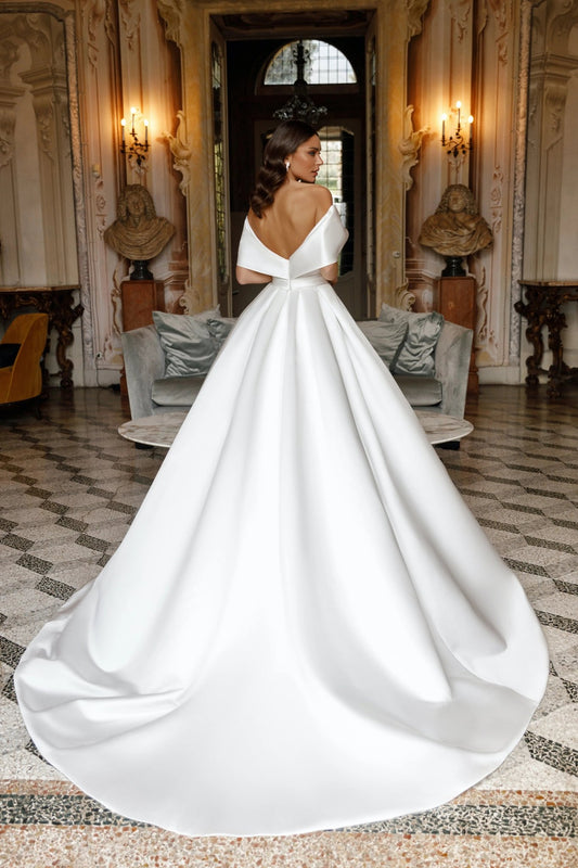 Kerry A - line off - shoulder dress - violetta - bridal