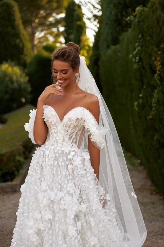 Willow A Line lace wedding dress - violetta - bridal