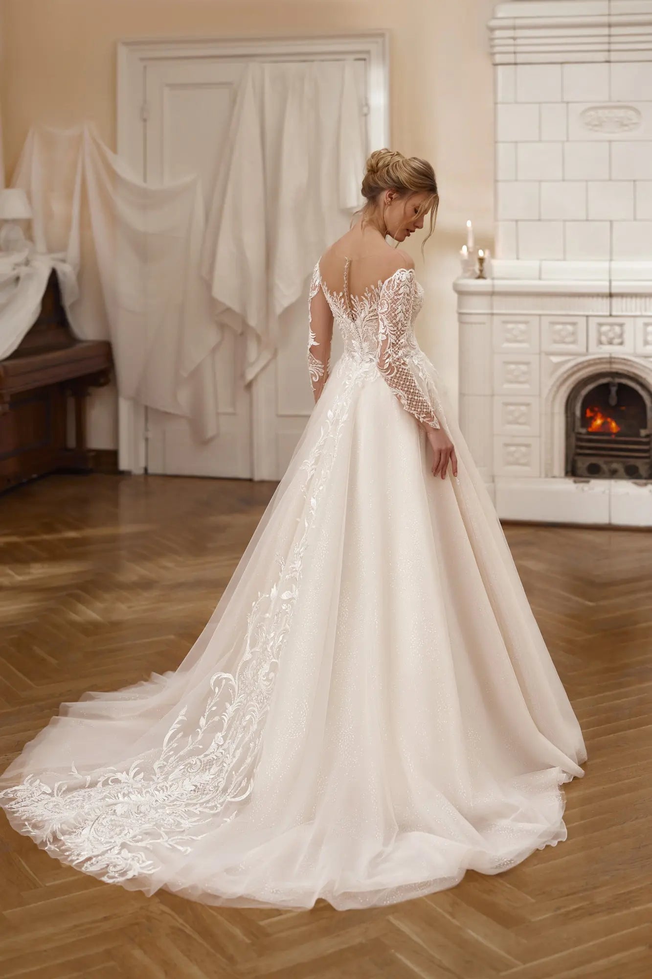 Alessandra Elegant Wedding Dress Bridal Gown Timeless Charm - violetta - bridal