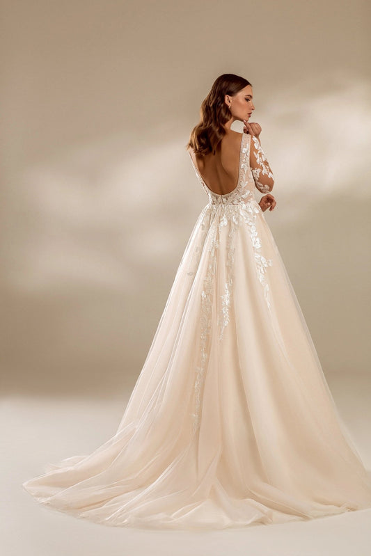 Amber Wedding Dress Timeless Elegance And Modern Chic - violetta - bridal