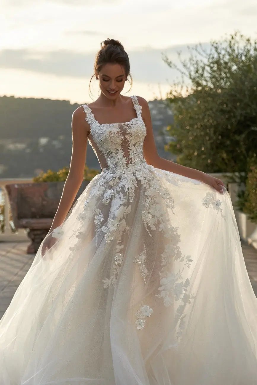 Amelia Exquisite Wedding Dress for Timeless Comfort - violetta - bridal