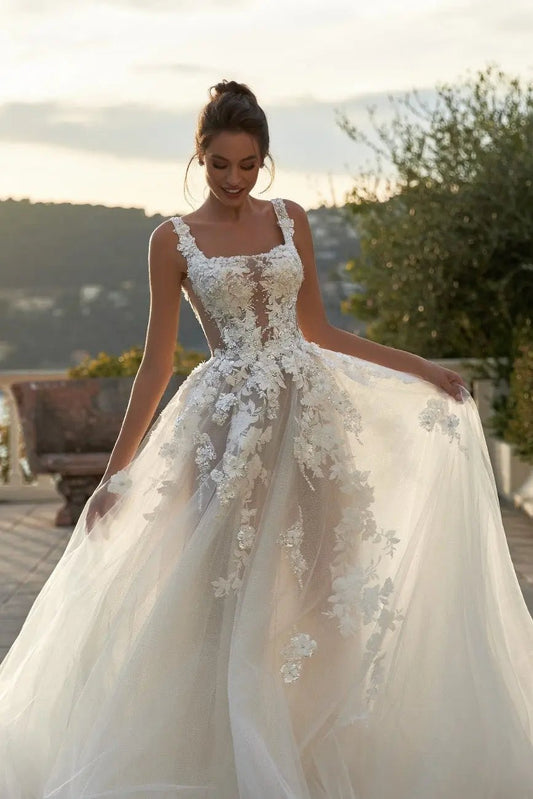 Amelia Exquisite Wedding Dress for Timeless Comfort - violetta - bridal