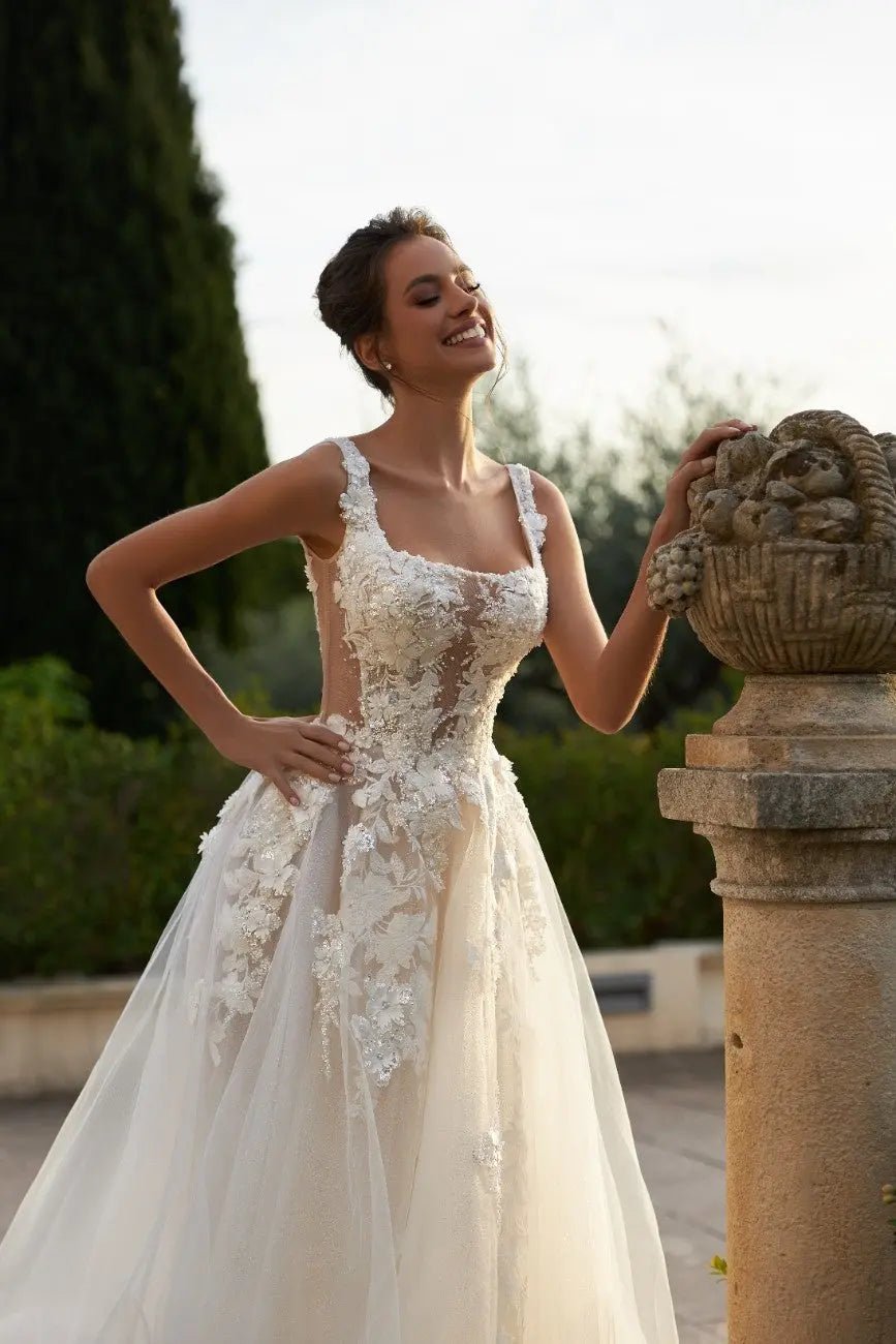 Amelia Exquisite Wedding Dress for Timeless Comfort - violetta - bridal