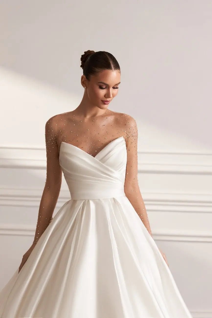 Ariel Wedding Dress Epitomizes Timeless Elegant Romance - violetta - bridal