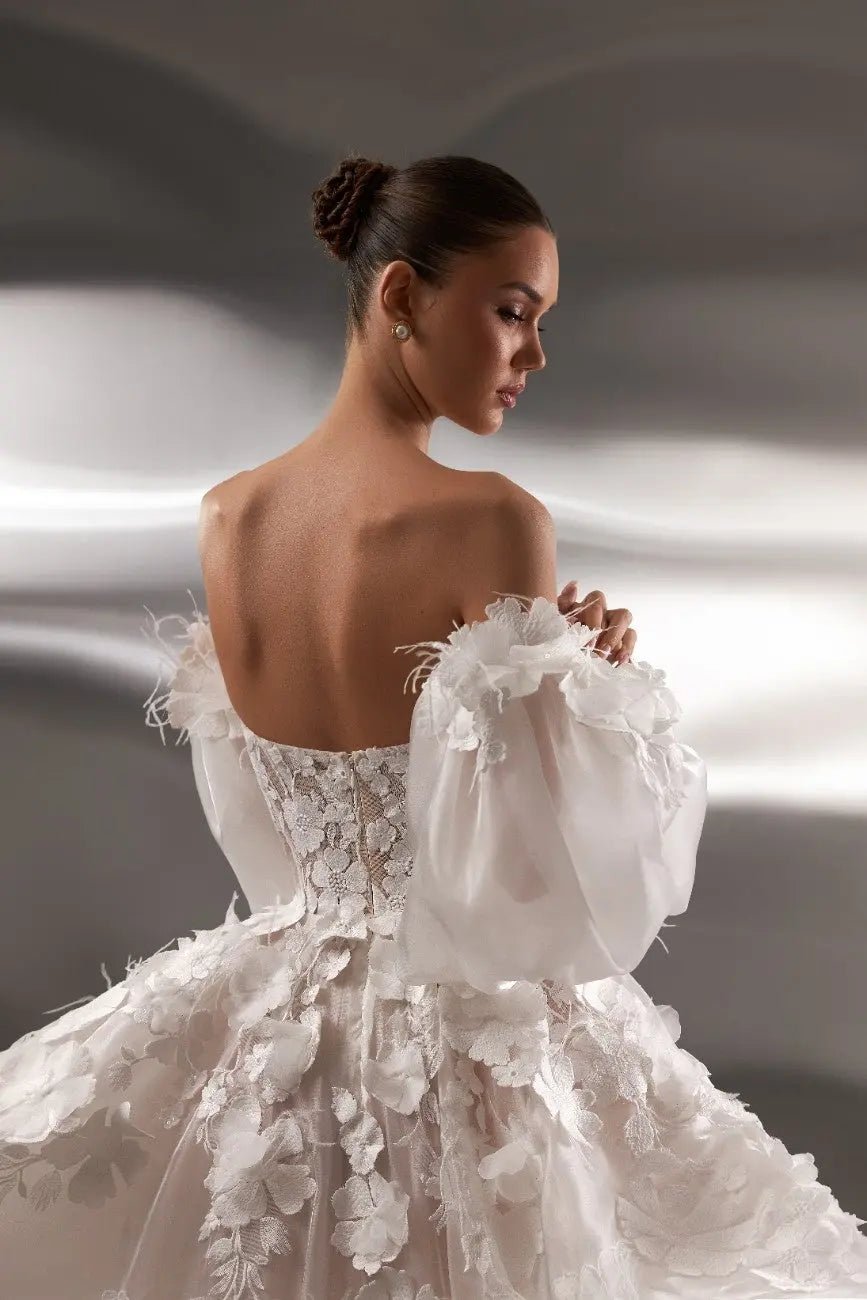 Audrey Wedding Dress Elegant Timeless Bridal Gown Grace - violetta - bridal