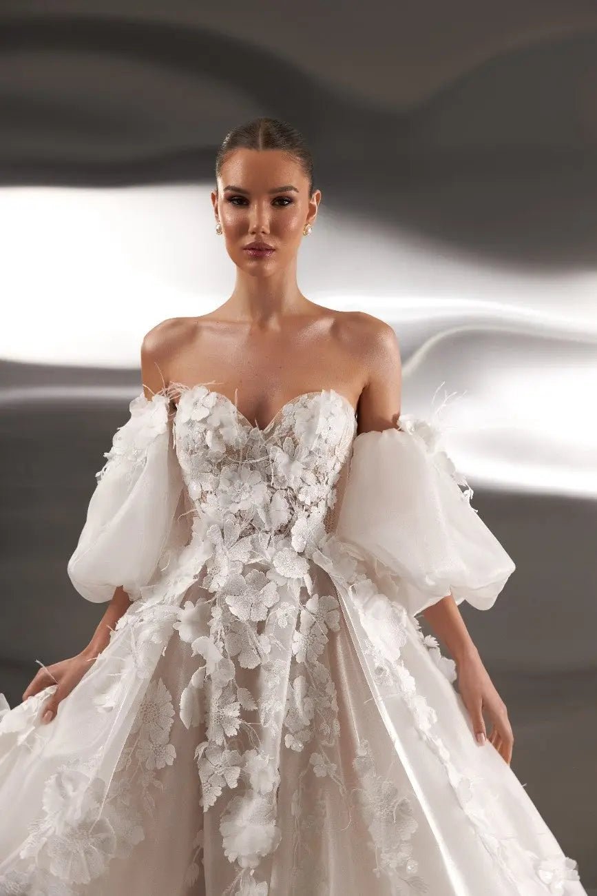 Audrey Wedding Dress Elegant Timeless Bridal Gown Grace - violetta - bridal