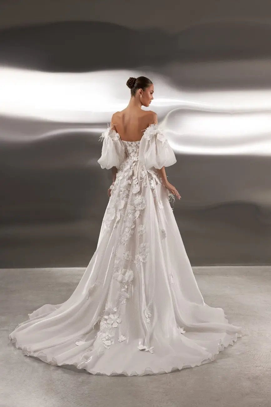 Audrey Wedding Dress Elegant Timeless Bridal Gown Grace - violetta - bridal