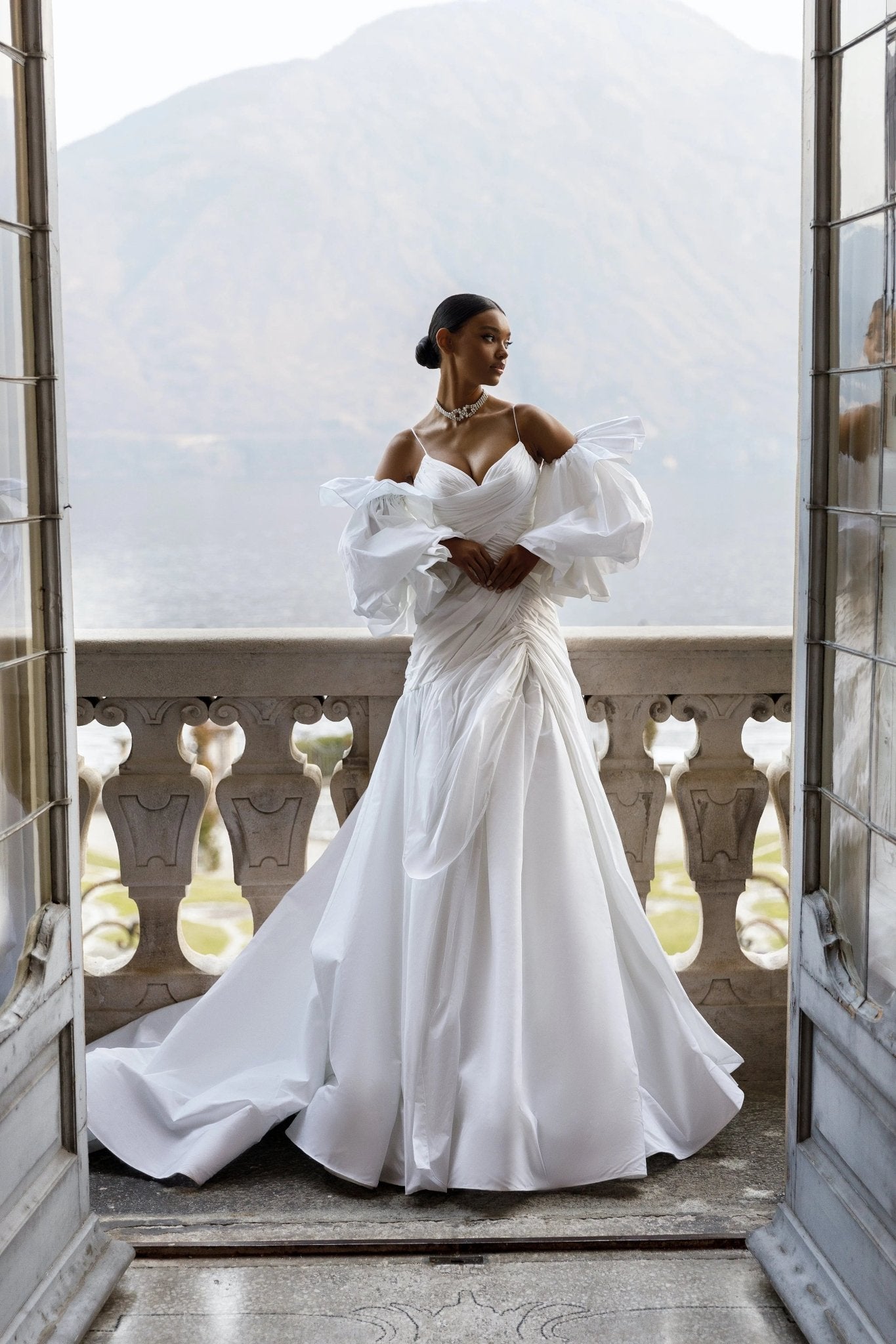 Blanche fitted taffeta wedding dress - violetta - bridal