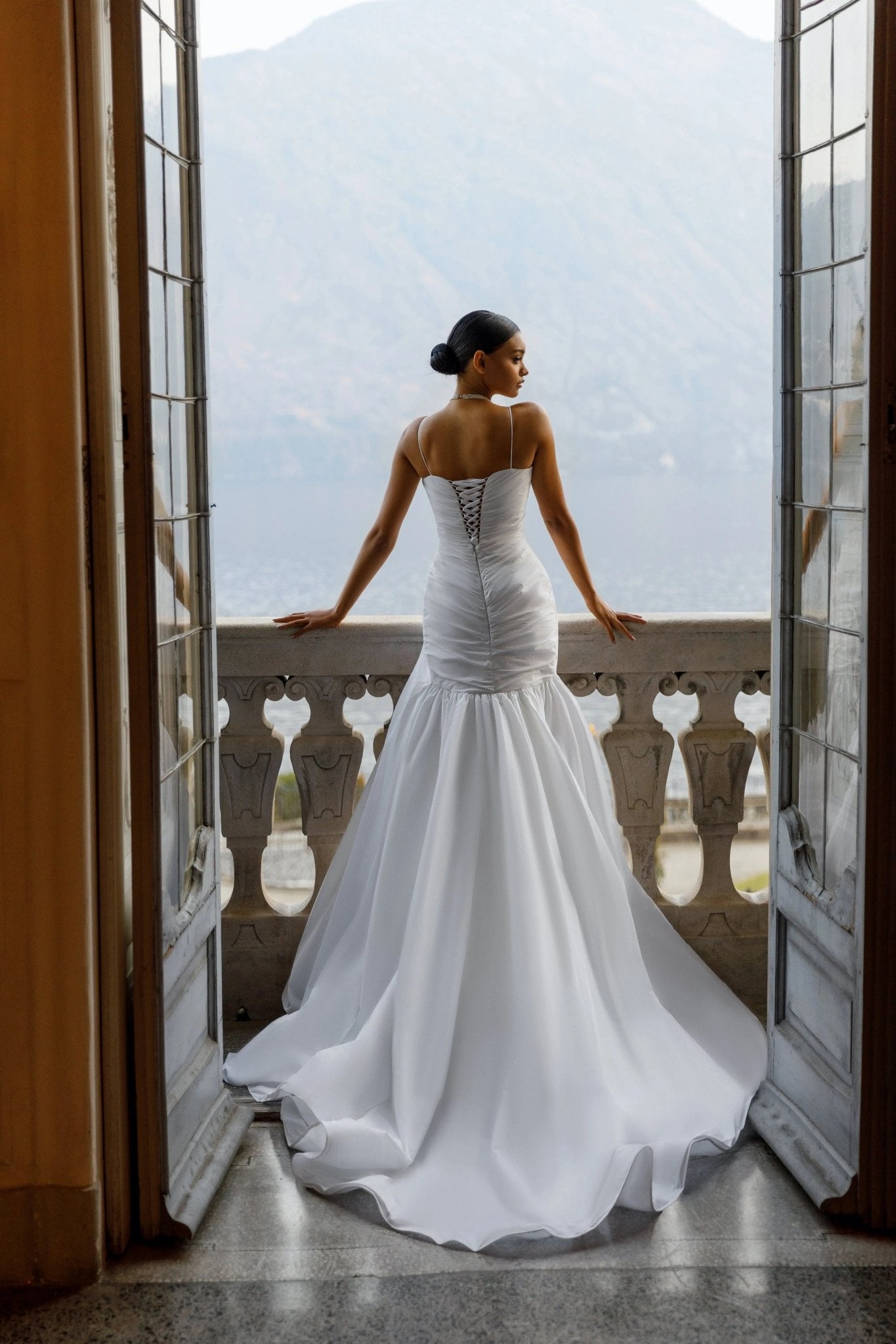 Blanche fitted taffeta wedding dress - violetta - bridal