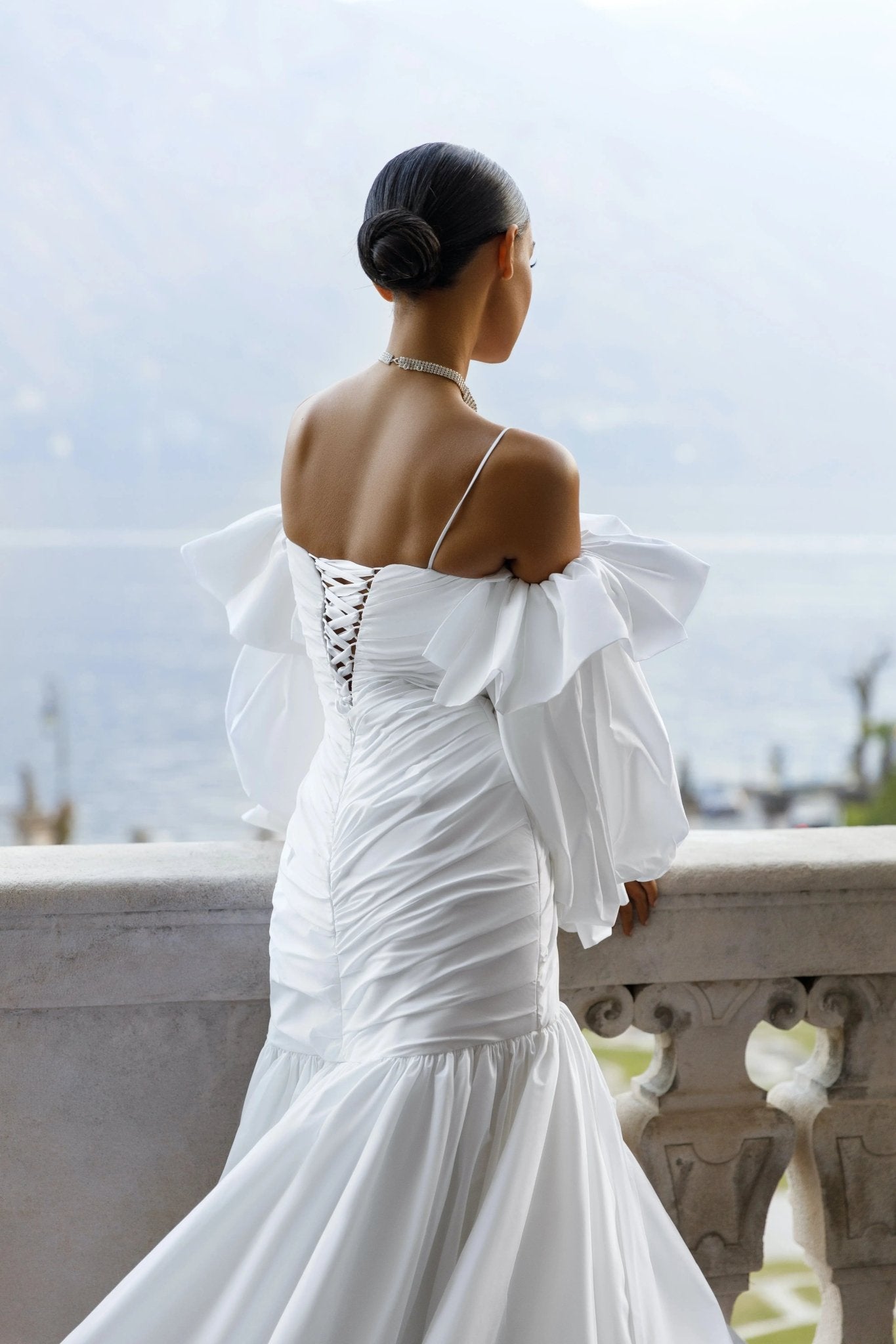 Blanche fitted taffeta wedding dress - violetta - bridal