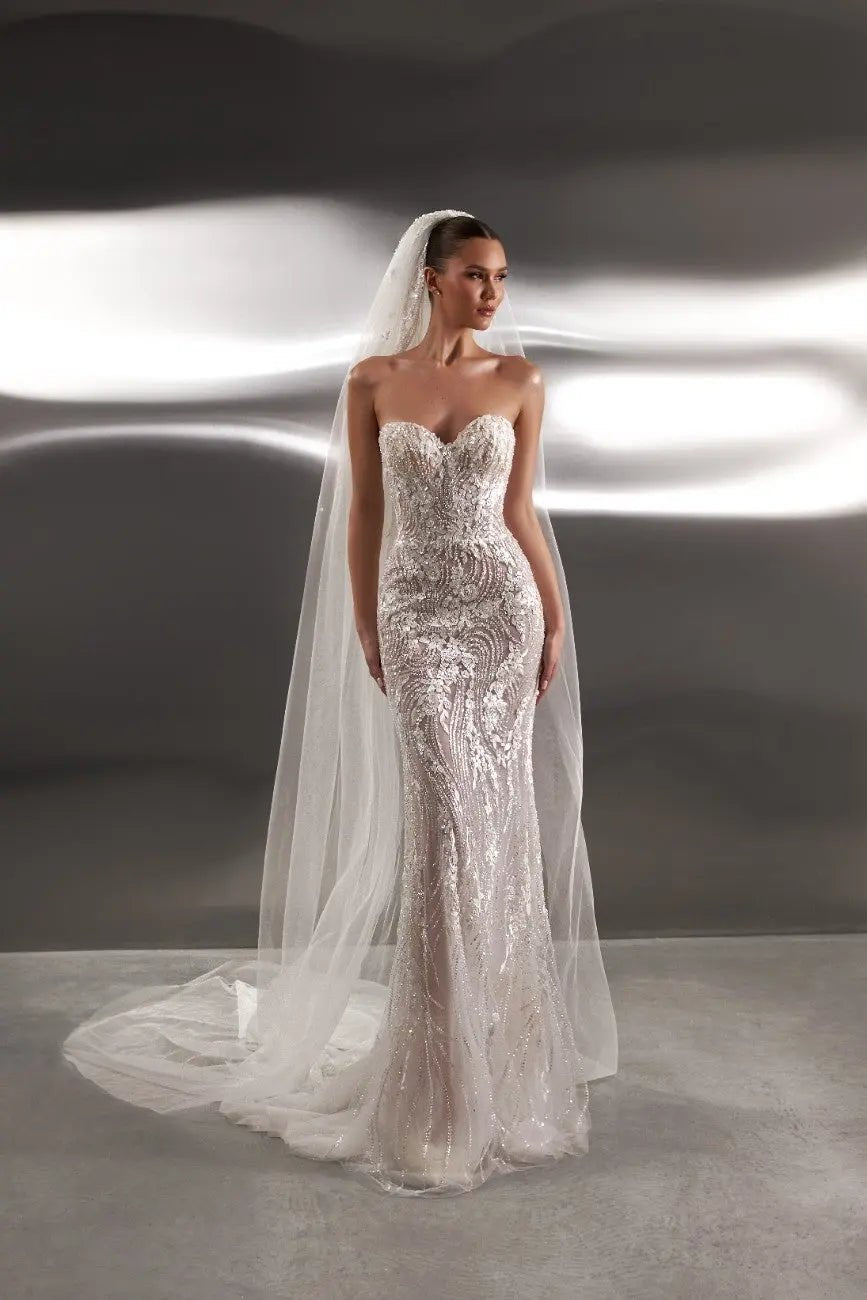 Cheril Fitted Transformer Dress With Detachable Overskirt - violetta - bridal