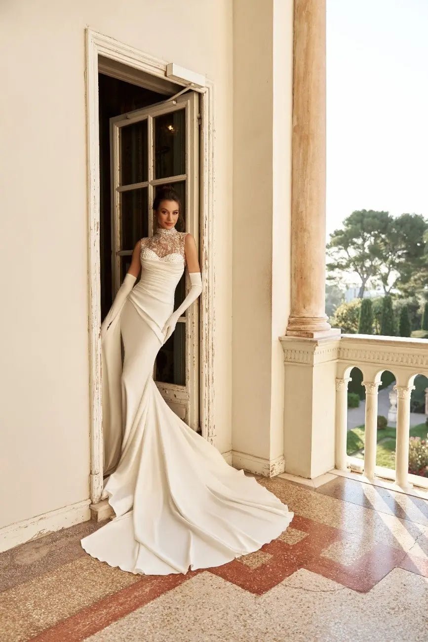 Daisy fitted silhouette dress without cape - violetta - bridal