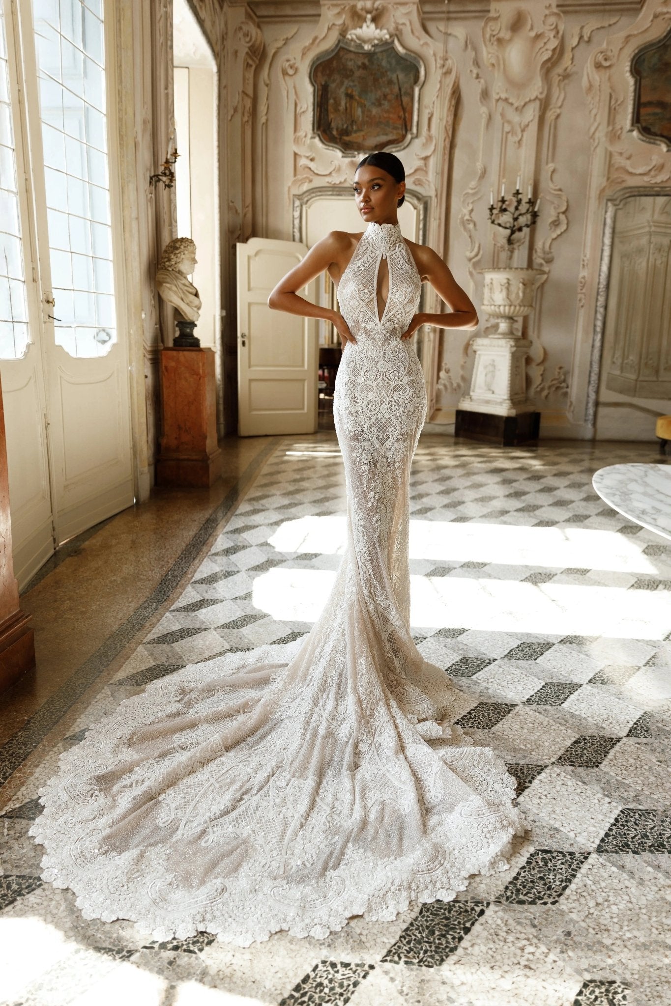 Deborah fitted silhouette lace bridal dress - violetta - bridal