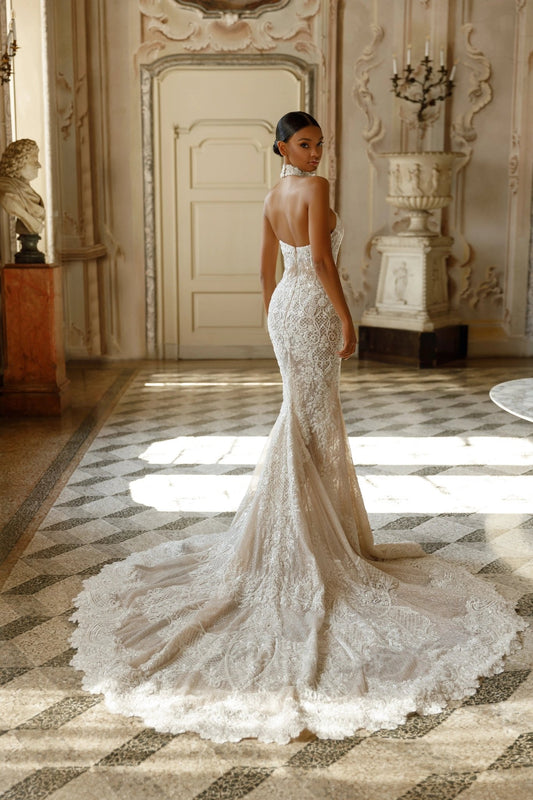 Deborah fitted silhouette lace bridal dress - violetta - bridal