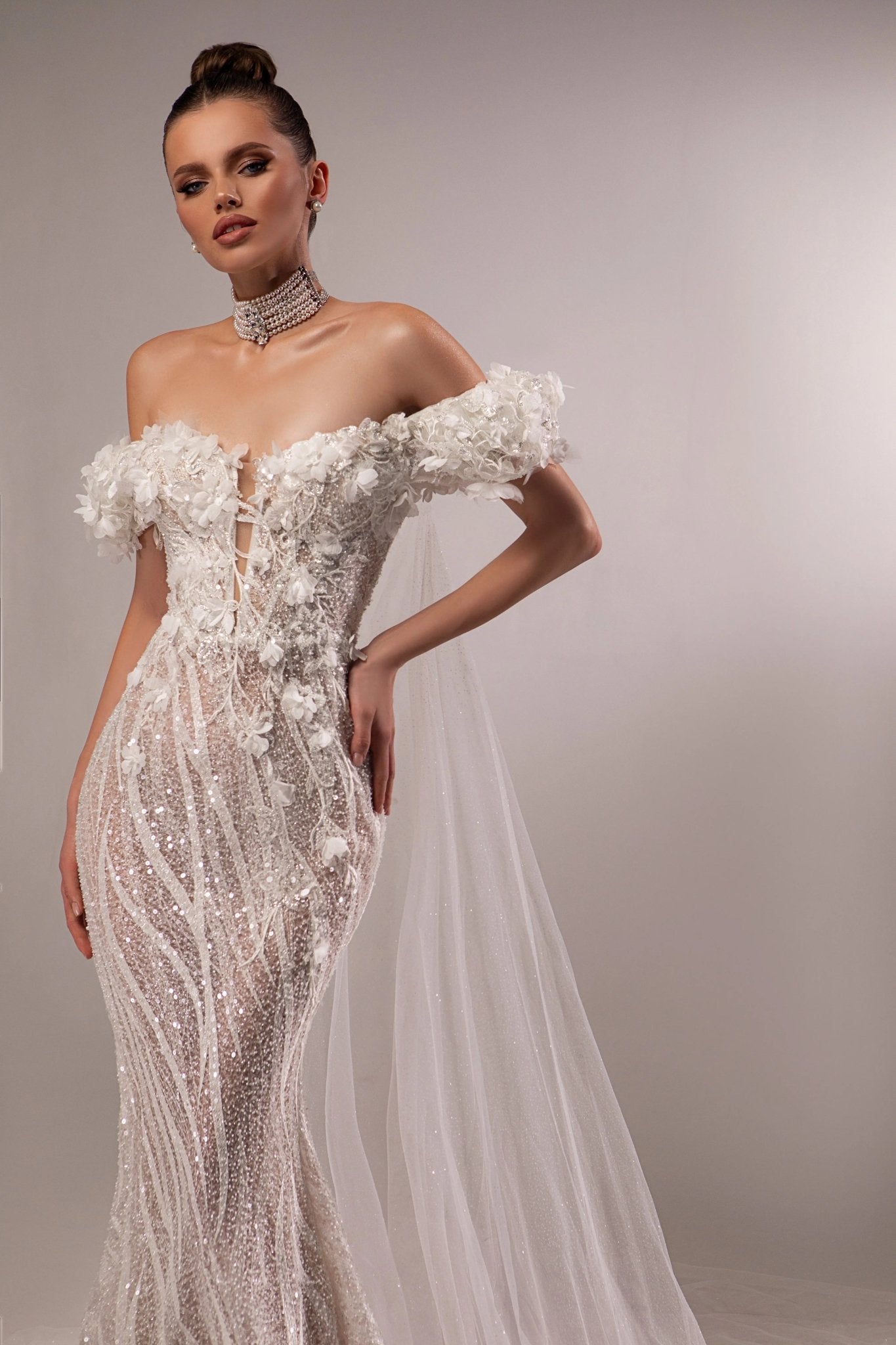 Eva elegant and exclusive wedding dress - violetta-bridal