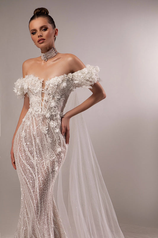 Eva elegant and exclusive wedding dress - violetta-bridal