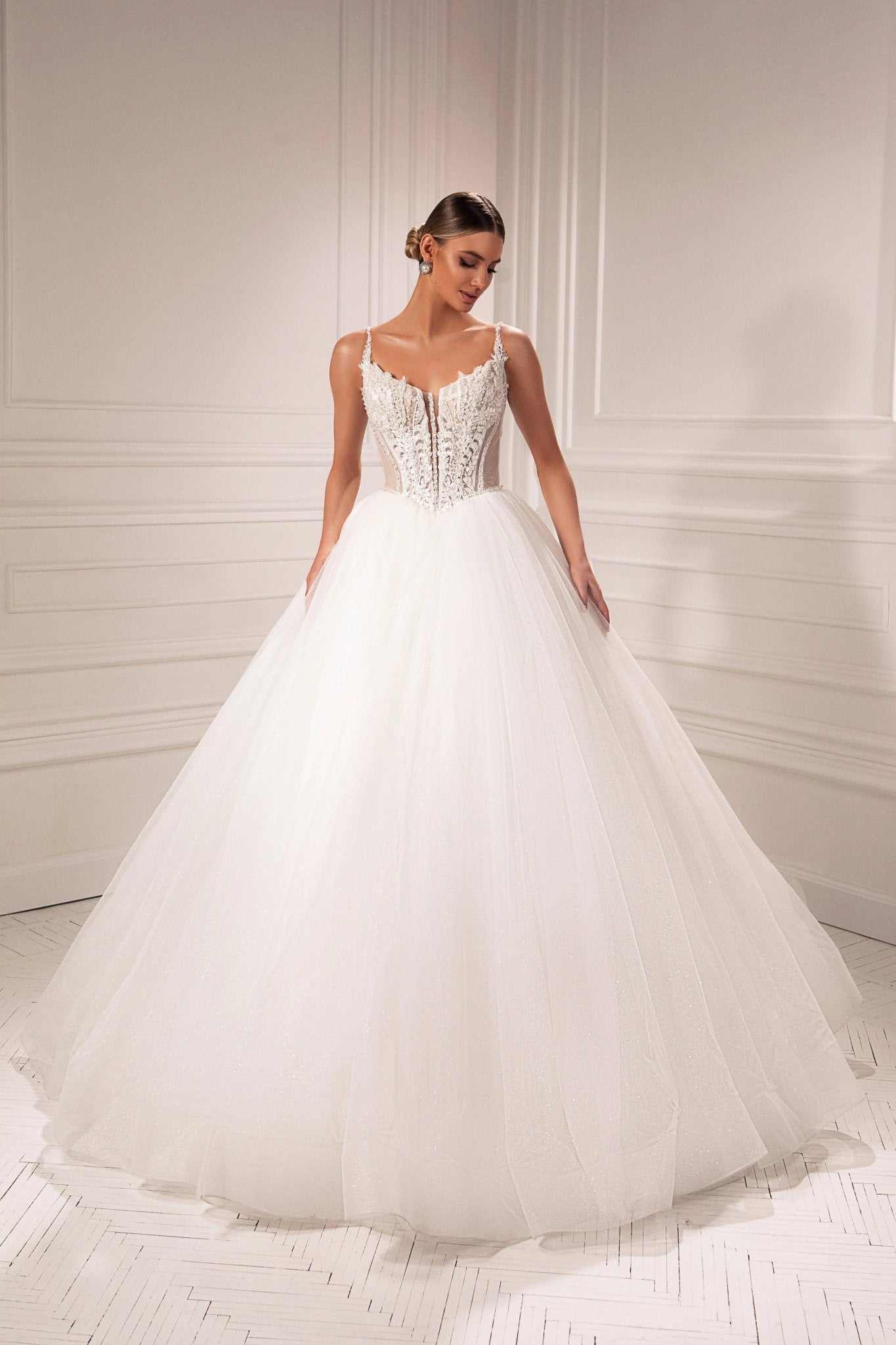 Fabiana princess silhouette lace dress - violetta - bridal