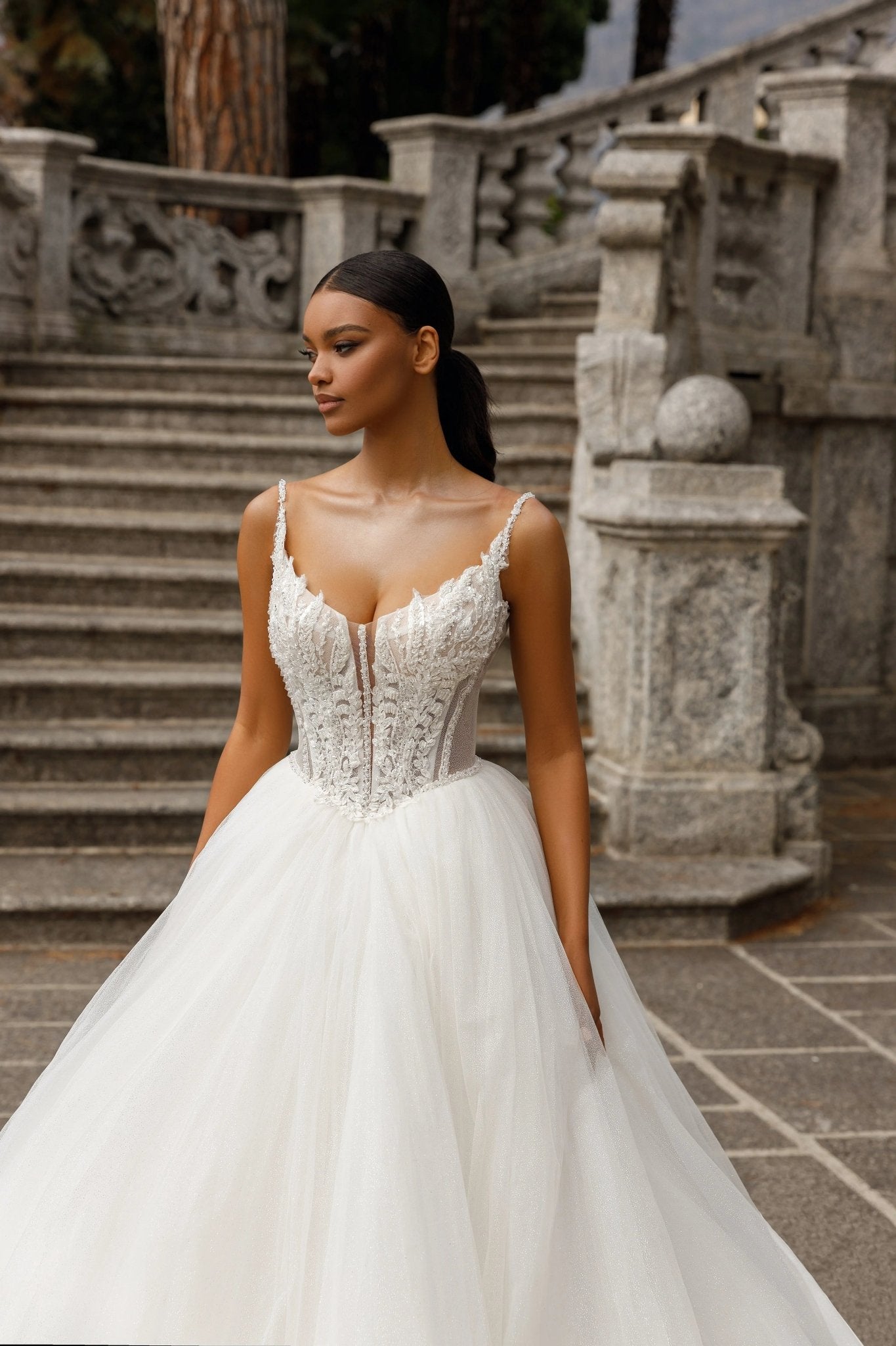 Fabiana princess silhouette lace dress - violetta - bridal