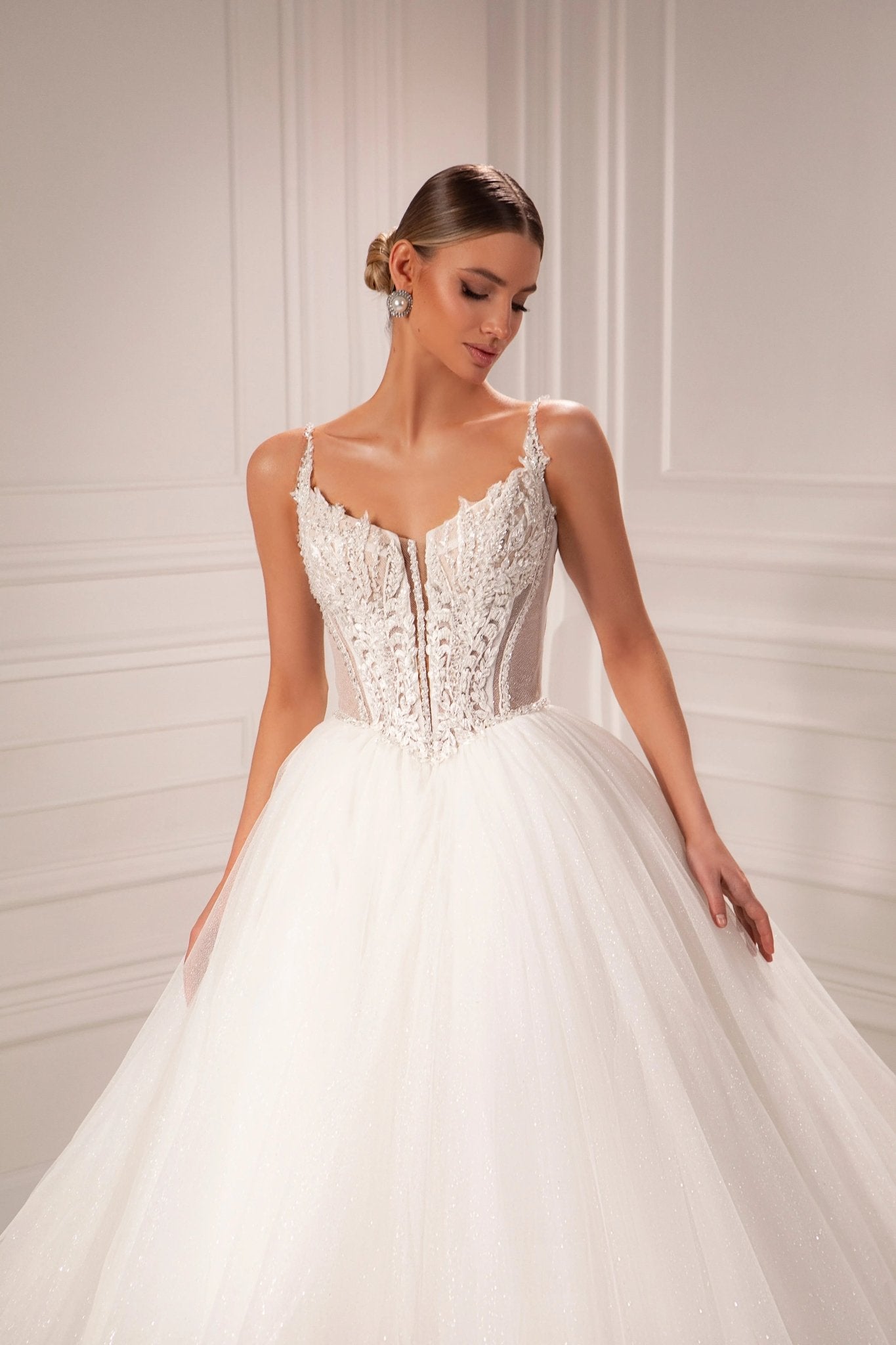 Fabiana princess silhouette lace dress - violetta - bridal