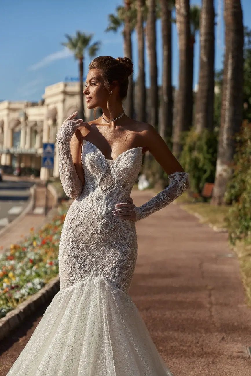 Gracie mermaid silhouette wedding dress - violetta - bridal