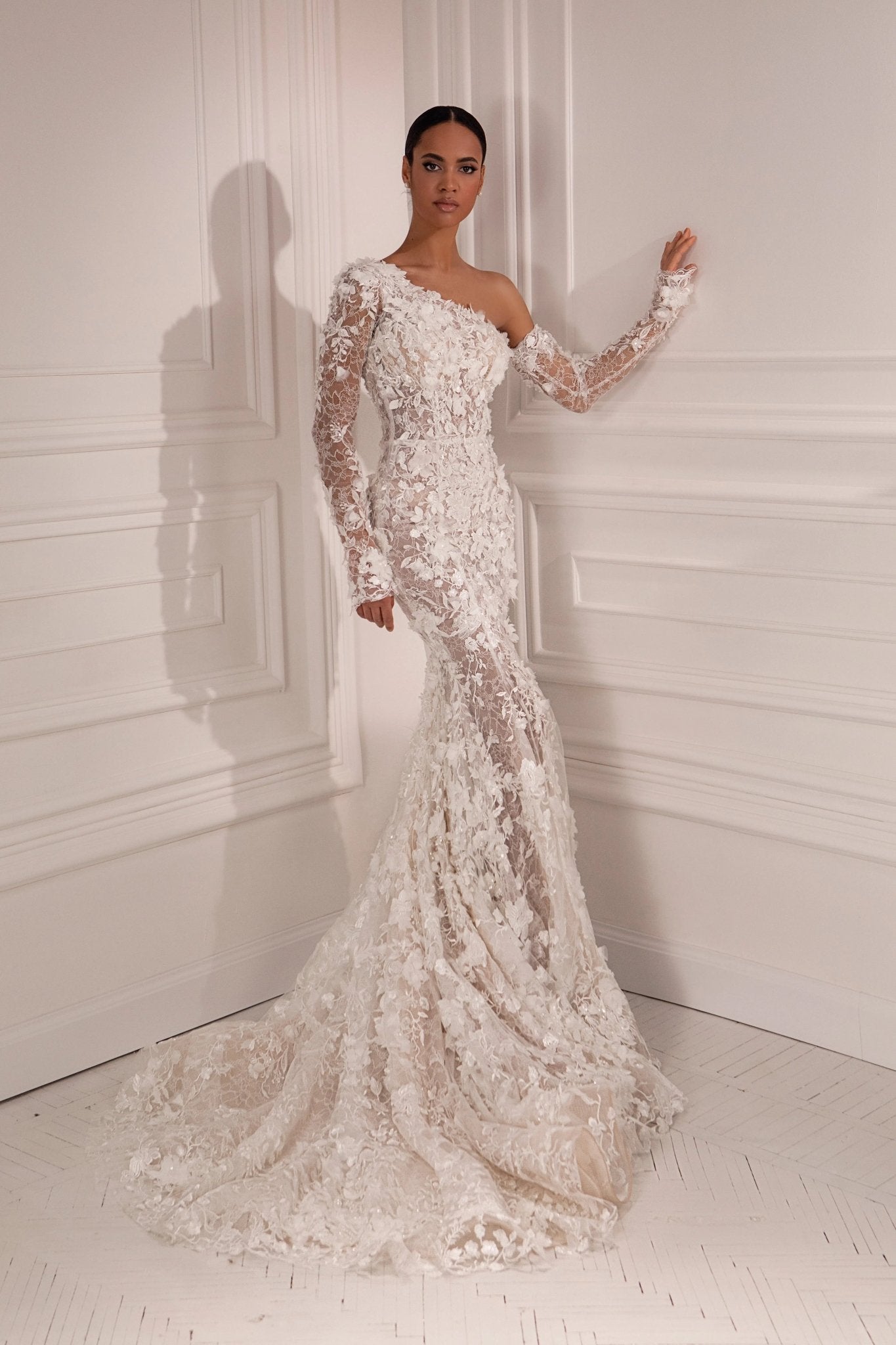 Harper asymmetrical bridal dress - violetta - bridal