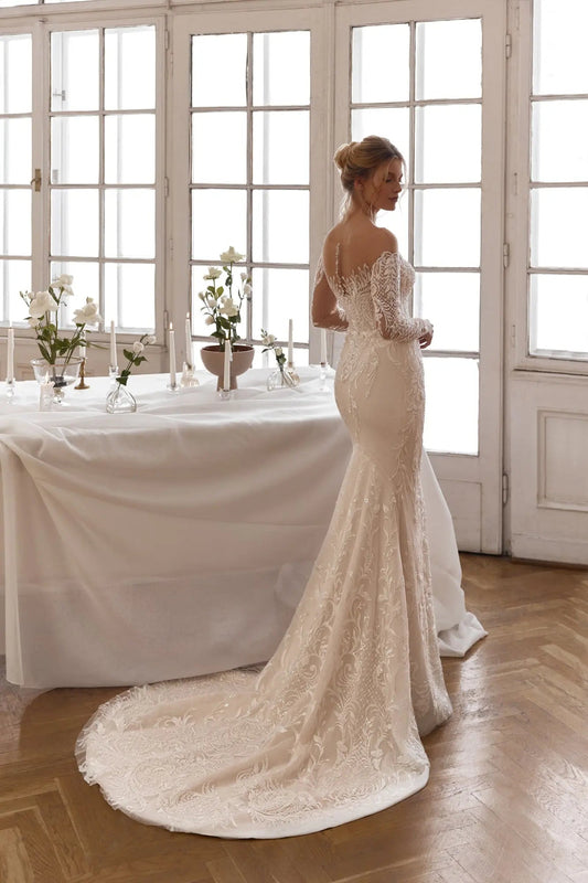 Iris modern bridal gown - violetta - bridal