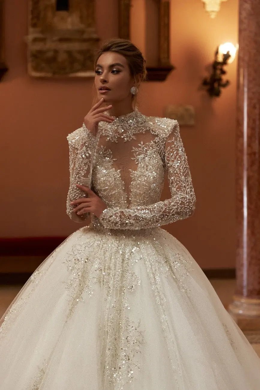 Jasmin ball gown dress with cape - violetta - bridal