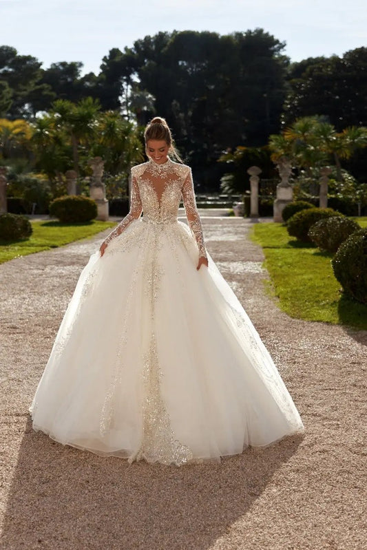 Jasmin ball gown dress with cape - violetta - bridal