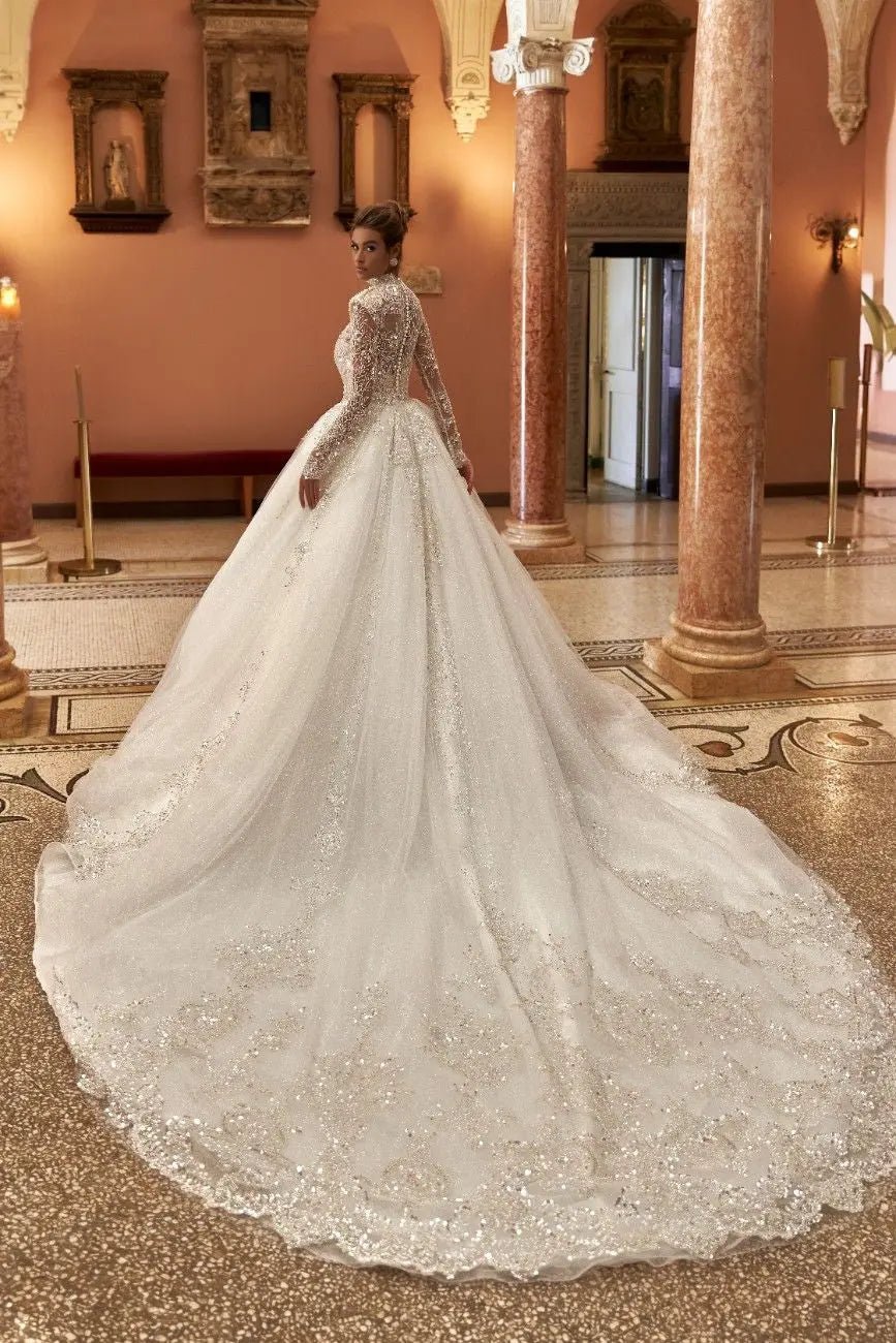 Jasmin ball gown dress with cape - violetta - bridal