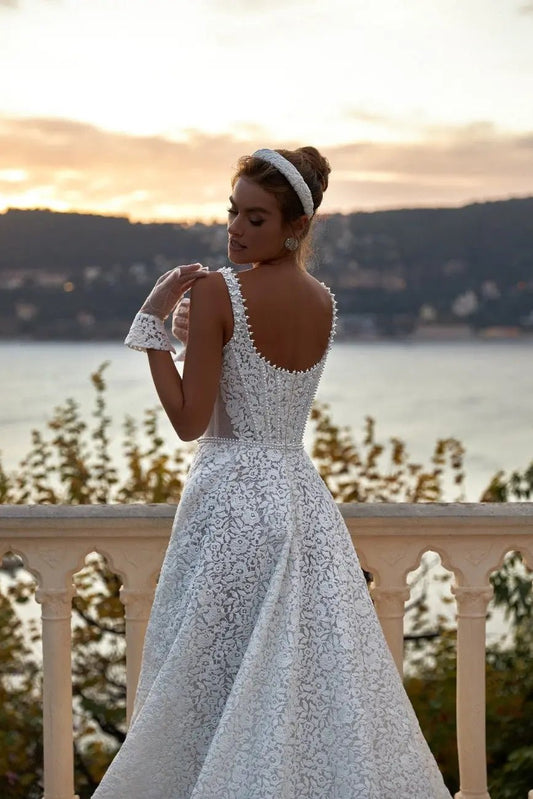 Kathleen lace A Line wedding dress - violetta - bridal