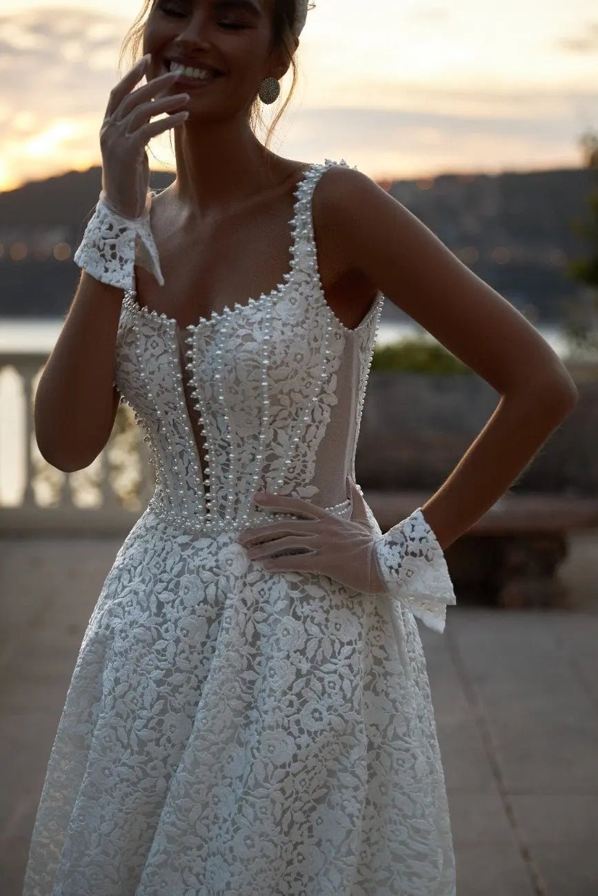 Kathleen lace A Line wedding dress - violetta - bridal