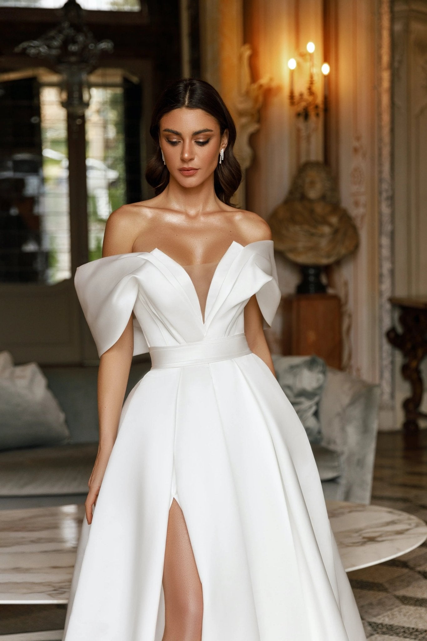 Kerry A - line off - shoulder dress - violetta - bridal