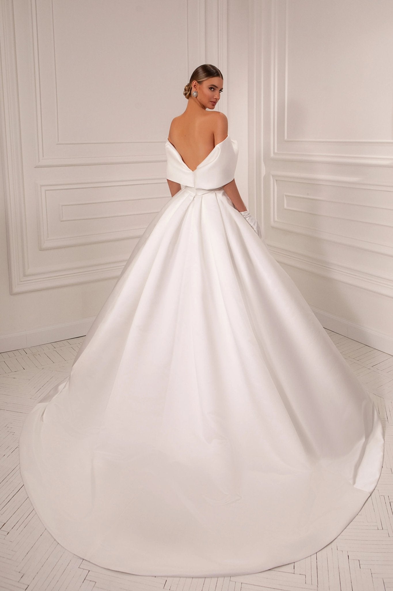 Kerry A - line off - shoulder dress - violetta - bridal