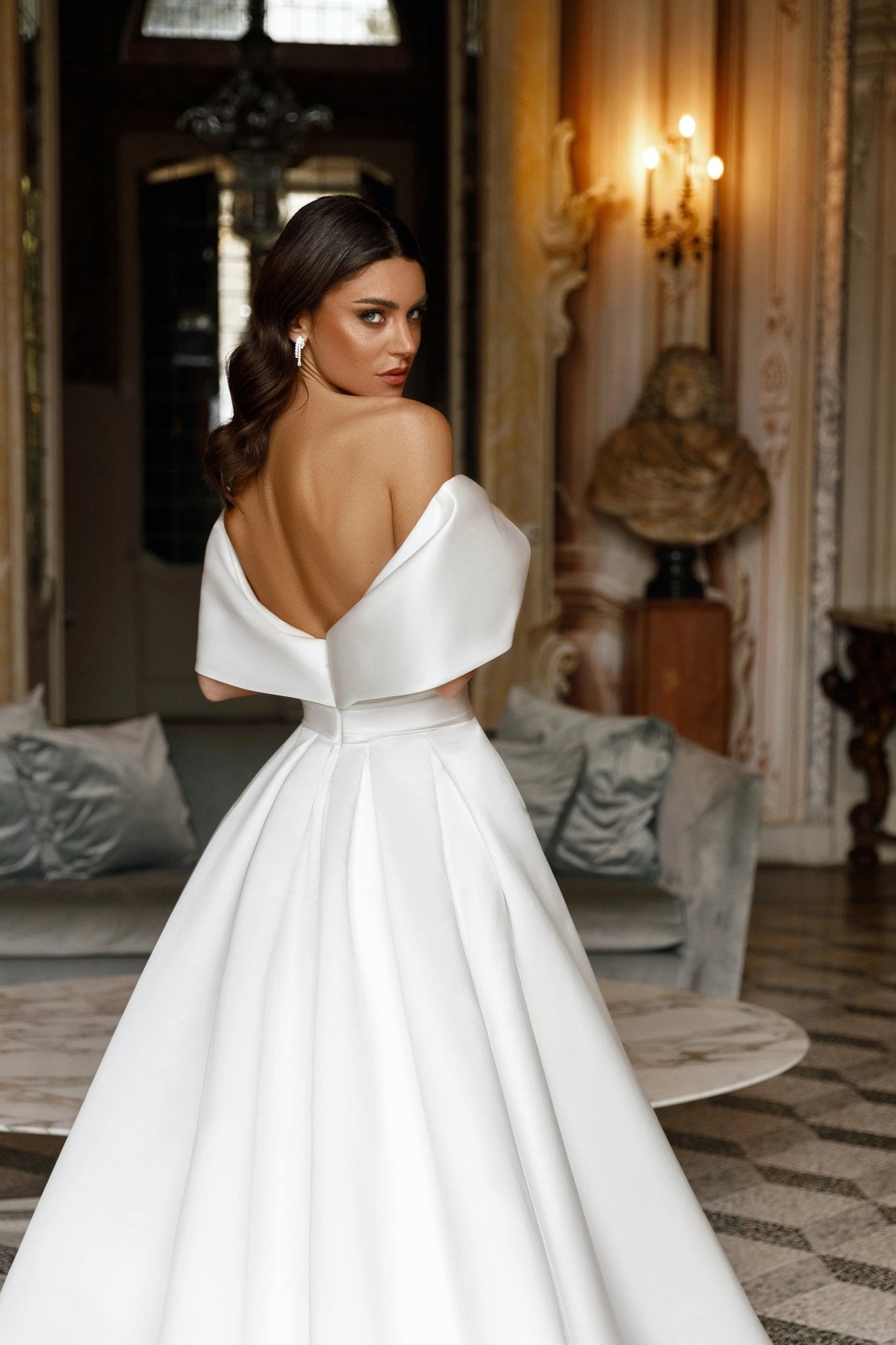 Kerry A - line off - shoulder dress - violetta - bridal