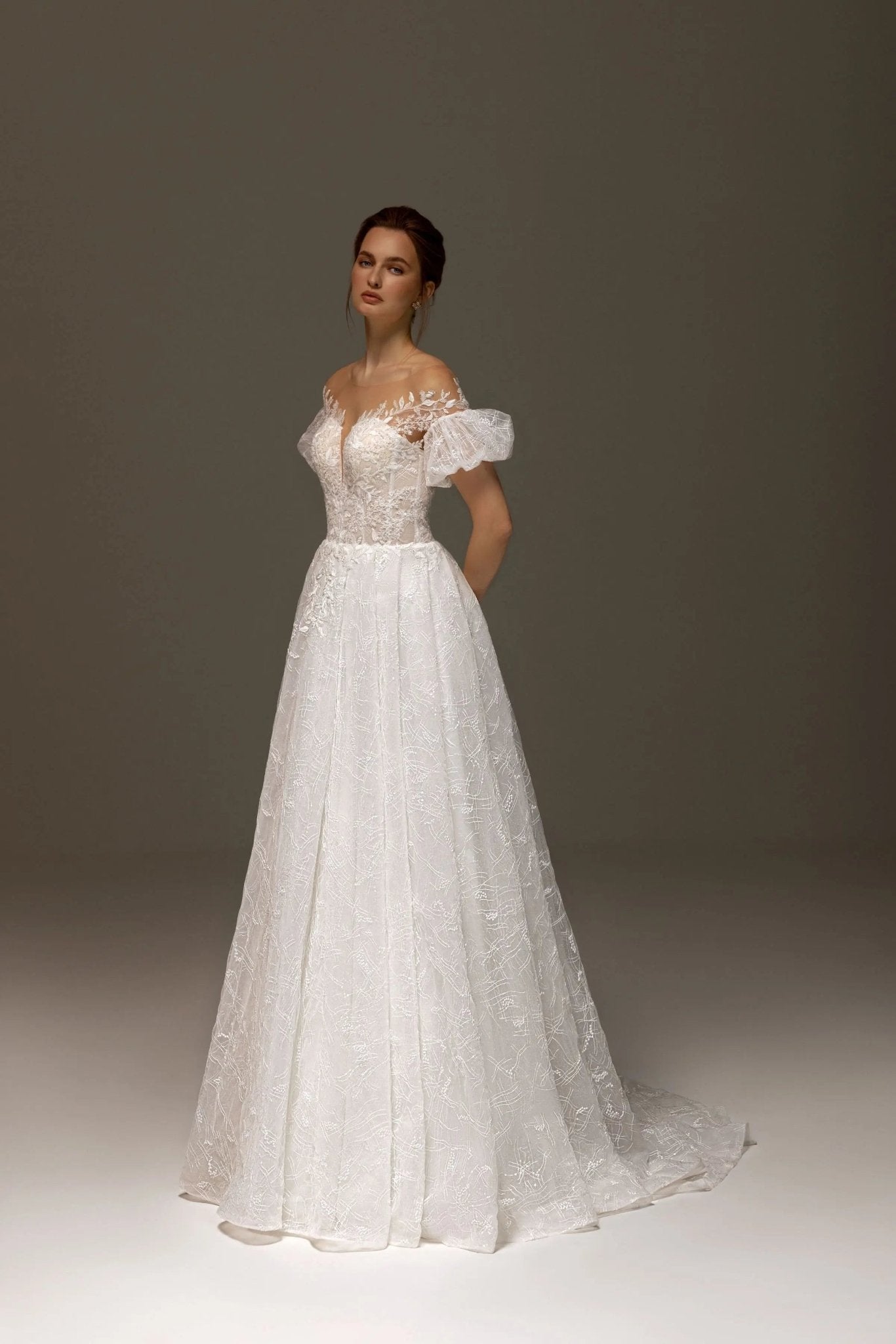 Klara A whimsical masterpiece A - line gown - violetta - bridal